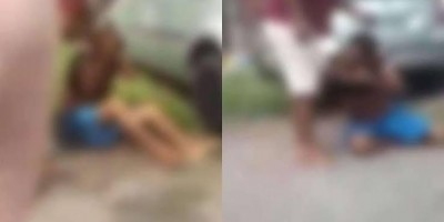População espanca homem que matou cachorro e agrediu mulher a golpes de facão