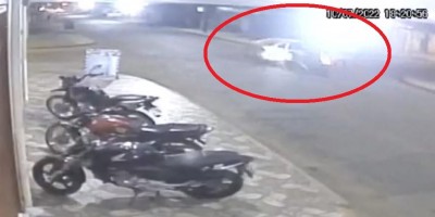 Câmera de segurança flagra motorista provocando acidente e fugindo em Vilhena