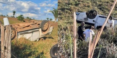 Um morre e três ficam em estado grave em capotamento em Alto Paraíso