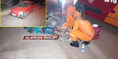 Motociclista sofre fratura na perna em grave acidente no bairro Cidade Alta em Rolim de...