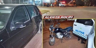 Motociclista menor de idade e inabilitado sofre acidente ao ser atingido por carro que...