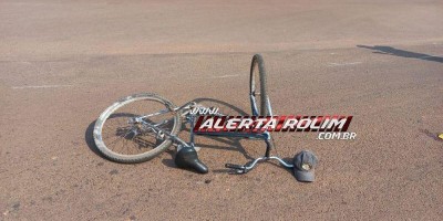 Ciclista fica ferido após colisão com motoneta em Rolim de Moura