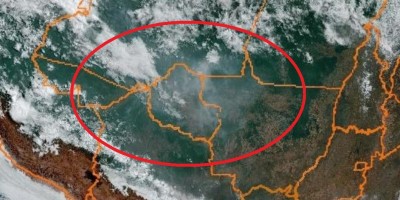 Satélites registram camada de fumaça sobre estado de Rondônia no primeiro dia de agosto
