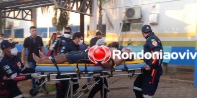 Idoso fica com vísceras expostas após sofrer acidente com lixadeira em Porto Velho