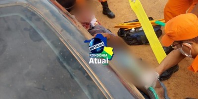Grave acidente deixa pelo menos 7 pessoas feridas na zona rural de Ji-Paraná