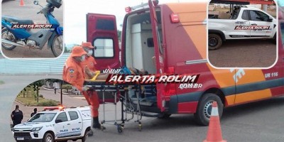 Motociclista fica ferida após colidir com carro em Rolim de Moura