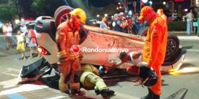 Mãe e filha de 6 anos ficam feridas após acidente com capotamento em Porto Velho