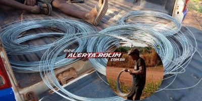 Homem é preso em flagrante enquanto furtava arame de uma propriedade em Rolim de Moura