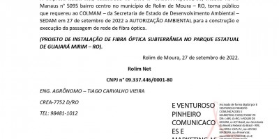 AUTORIZAÇÃO AMBIENTAL - ROLIM NET 