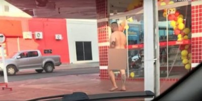 Homem é preso ao ser flagrado andando pelado pelas ruas 