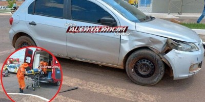 Acidente entre moto e carro é registrado em Rolim de Moura
