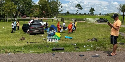 Grave acidente entre dois veículos é registrado na BR-364, próximo a Ouro Preto