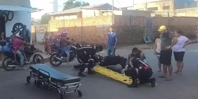 Câmera flagra grave atropelamento em Porto Velho