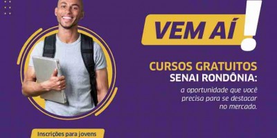 SENAI-RO abre vagas de cursos gratuitos