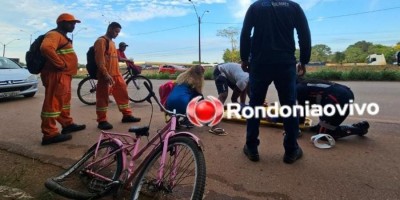 Criança de bicicleta é atropelada a caminho da escola