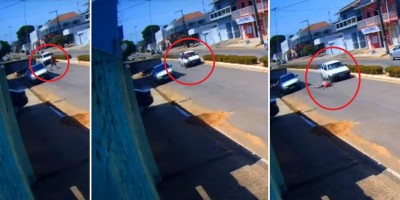 Câmera registra grave atropelamento em Ji-Paraná