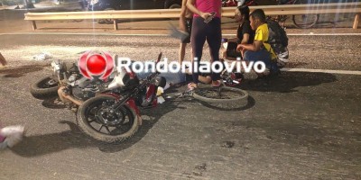 Ciclista tem perna dilacerada após ser atropelado na BR-364 