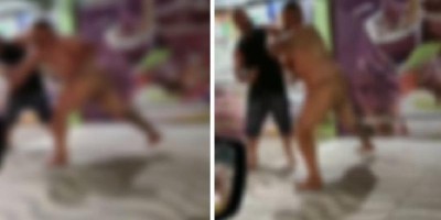 Peladão invade lanchonete e troca socos com empresário; vídeo