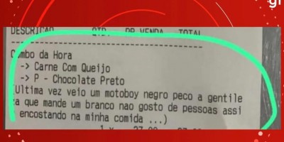 Pedido de delivery com frase racista vai parar na polícia: 'Mande um motoboy branco'