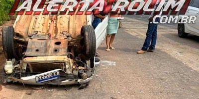 Mais um capotamento é registrado na RO-383, em Santa Luzia