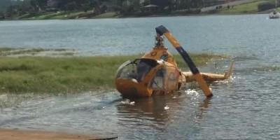 Casal sai ileso de acidente com helicóptero no Paraná