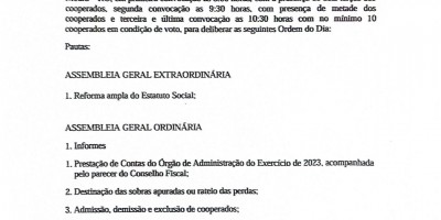 EDITAL DE CONVOCAÇÃO - LACOOP