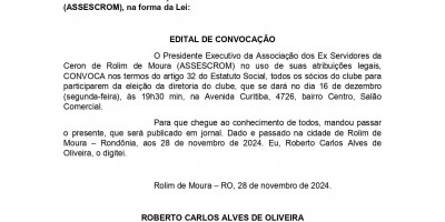 EDITAL DE CONVOCAÇÃO - ASSESCROM