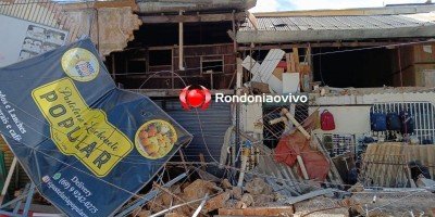 Prédio desaba na região central de Porto Velho