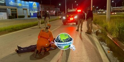 “Caramelo” causa queda de motociclista na BR-364
