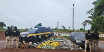 PRF apreende mais de 300Kg de droga em Guajará-Mirim