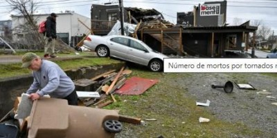 Número de mortos por tornados nos EUA sobe para 36