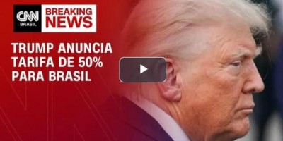Trump anuncia tarifa de 50% para Brasil 