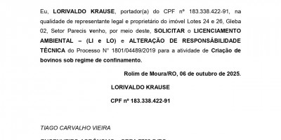 LICENCIAMENTO AMBIENTAL - LORIVALDO KRAUSE