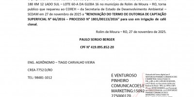 RENOVAÇÃO DE OUTORGA - TERMO DE OUTORGA - PAULO SERGIO BERGER 