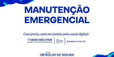 MANUTENÇÃO EMERGENCIAL – ÁGUAS DE ROLIM DE MOURA