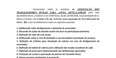 EDITAL DE CONVOCAÇÃO - ATRAM