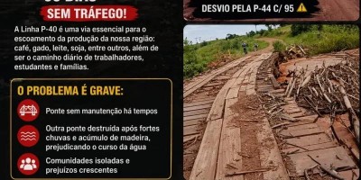 Linha P-40 colapsa, isola comunidades e revoltam moradores em Flor da Serra