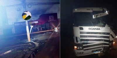 Caminhão atinge poste, derruba fiação e motorista bêbado é preso após fuga em Porto...