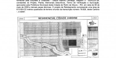 EDITAL DE RELOTEAMENTO - RESIDENCIAL CIDADE JARDIM