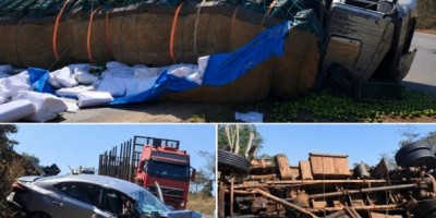 Acidente envolvendo três veículos na BR-364 deixa um ferido