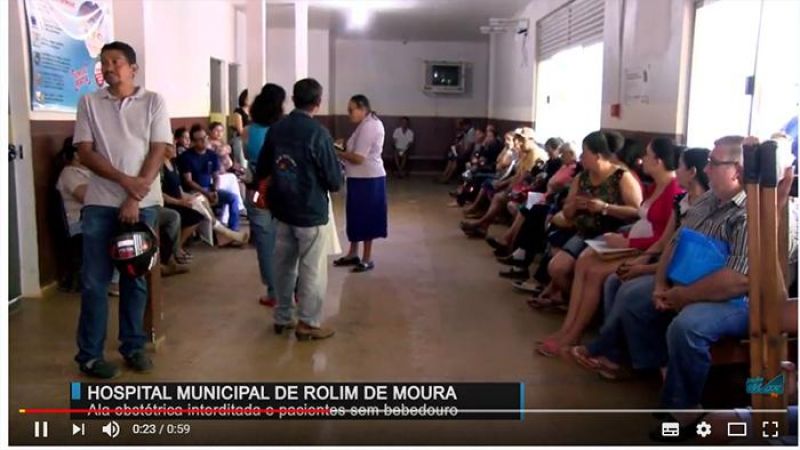 Ala de obstetrÃcia do Hospital municipal de Rolim de Moura interditada e não pode realizar partos