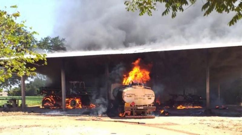 Homem morre queimado após incêndio atingir caminhão-tanque em fazenda