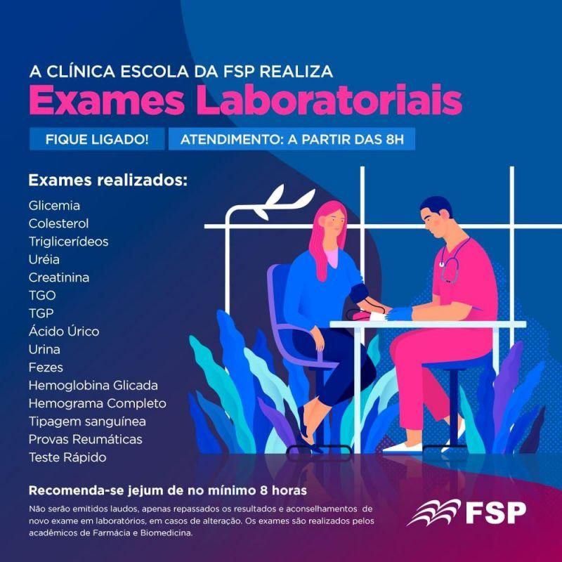 ROLIM DE MOURA: Faculdade São Paulo está realizando diversos exames laboratoriais gratuitos