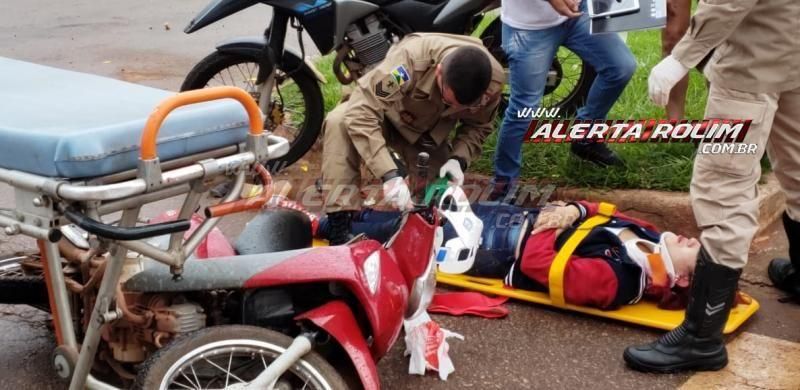 Acidente entre duas motos deixa condutores feridos no começo da noite de domingo em Rolim Acidente entre duas motos deixa condutores feridos no começo da noite de domingo em Rolim