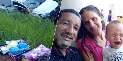 Família em moto escapa da morte após carro desgovernado capotar na RO 479, em Rolim
