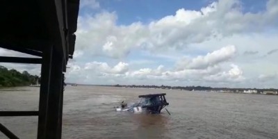Rebocador afunda em rio de Rondônia; até o momento não há sobreviventes