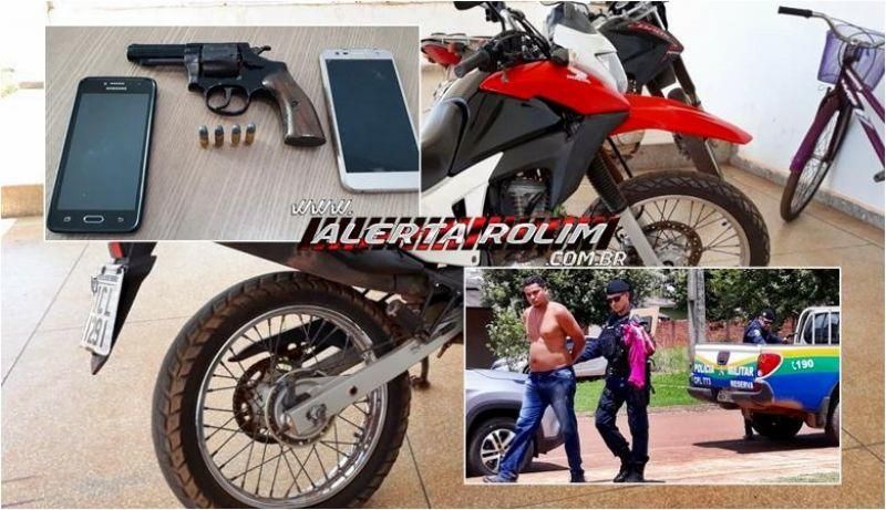 Rolim de Moura: Após roubo de moto, suspeito acaba preso pela PM e veículo é recuperado