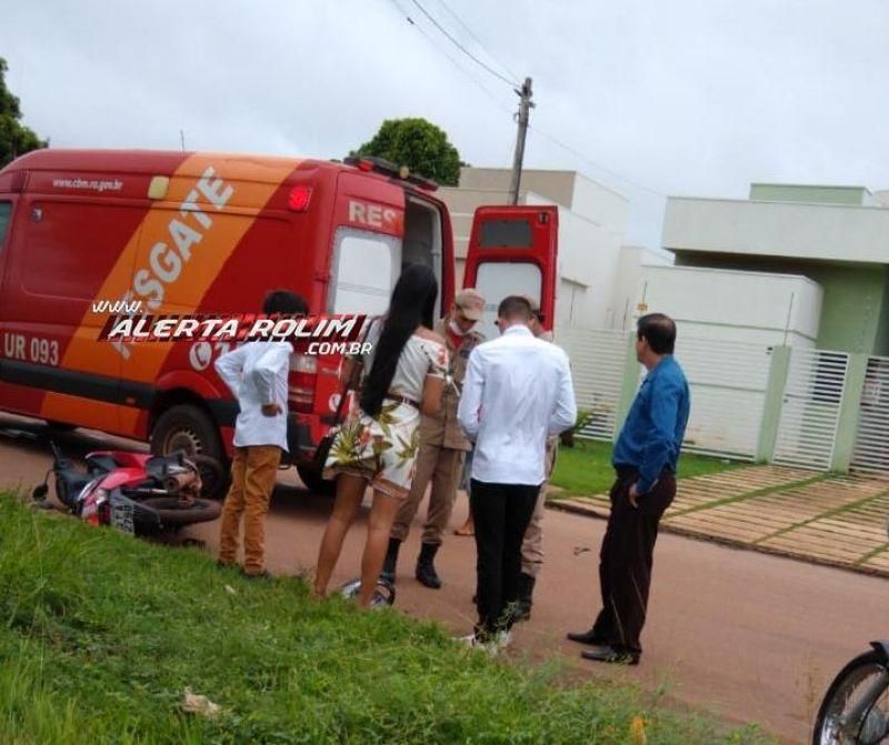 Acidente entre duas motos deixa um ferido neste sábado em Rolim de Moura Acidente entre duas motos deixa um ferido neste sábado em Rolim de Moura