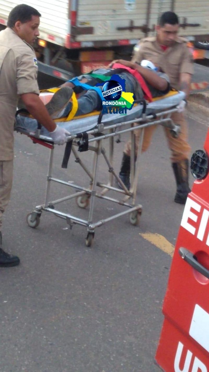 Ciclista é socorrido desmaiado após acidente na ponte do Rio Machado em Ji-Paraná Ciclista é socorrido desmaiado após acidente na ponte do Rio Machado em Ji-Paraná