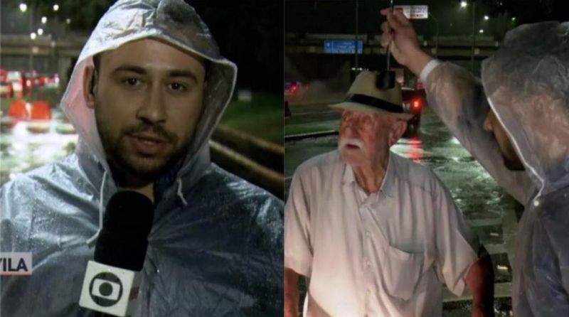 Repórter da Globo que ajudou idoso durante alagamento rebate ataque homofóbico em rede social Repórter da Globo que ajudou idoso durante alagamento rebate ataque homofóbico em rede social